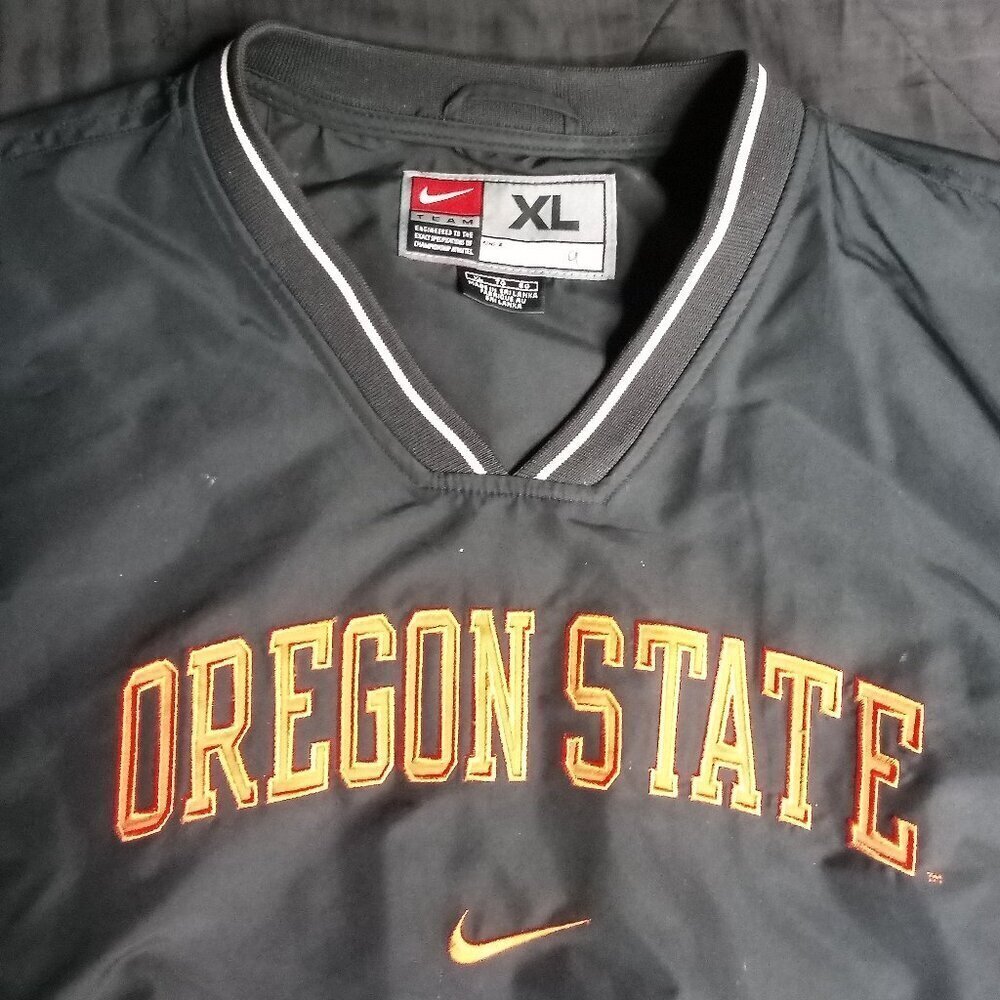Vintage Nike Oregon State Beavers Pullover Windbreaker Jacket Mid Swoosh
